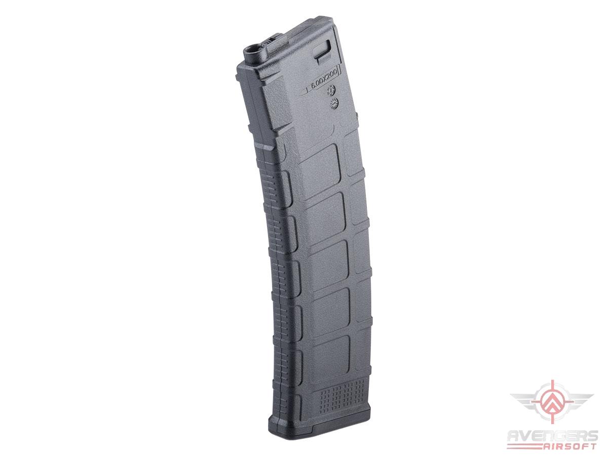 Avengers 200rd Long Mid-Cap Magazine for M4/M16 Airsoft AEG Rifles (Color: Black)