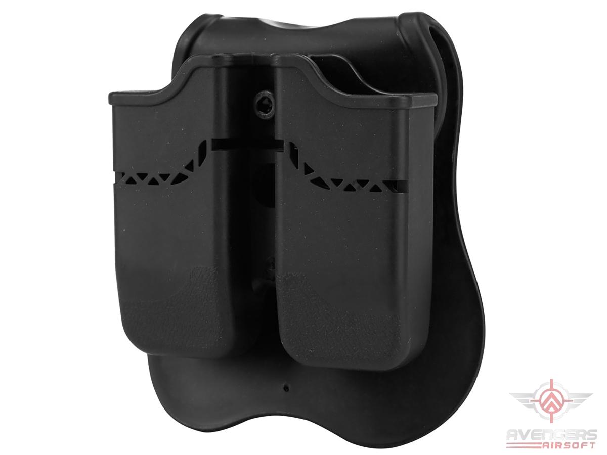 Avengers Adjustable Double Hard Shell Holster for Pistol Magazines (Model: M92 Series / Paddle Attachment)