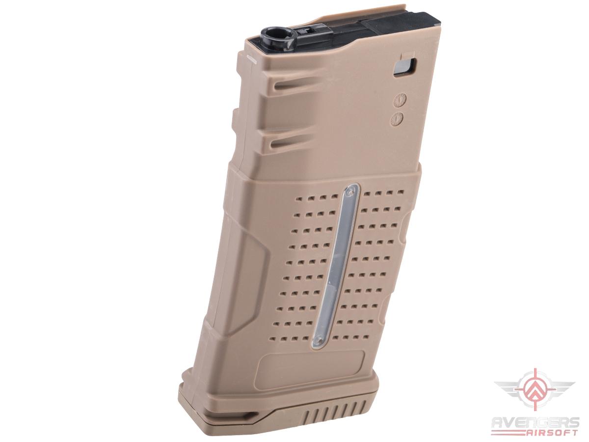 Avengers 470rd Polymer Flash Magazine for SR-25 Airsoft AEG Rifles (Color: Tan)