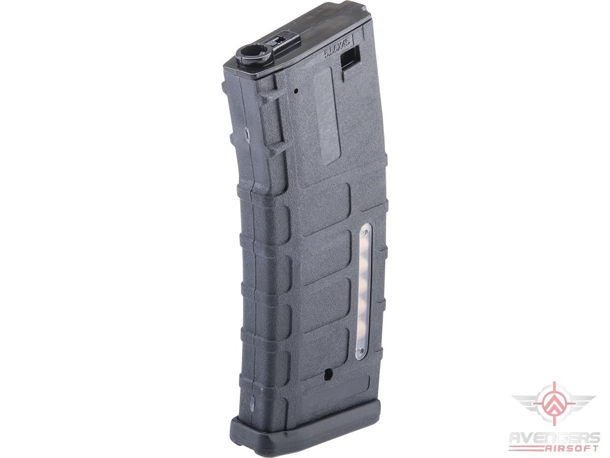 Avengers 120rd Fuel Tank Polymer Magazine for M4/M16 Series Airsoft AEG Rifles w/ Fake Bullet Window