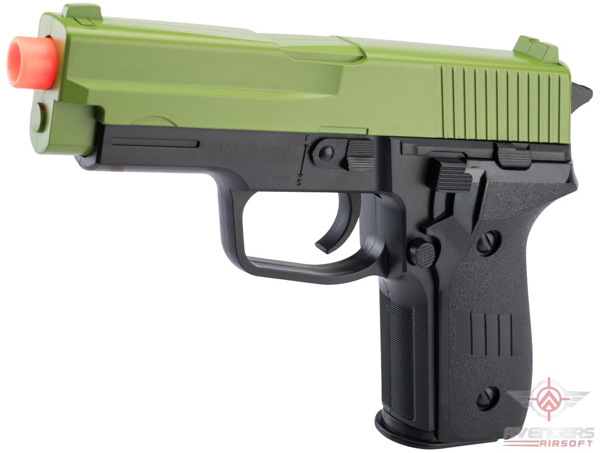 Avengers Full metal full size heavy weight 226 spring powered Airsoft pistol (Model: Green)