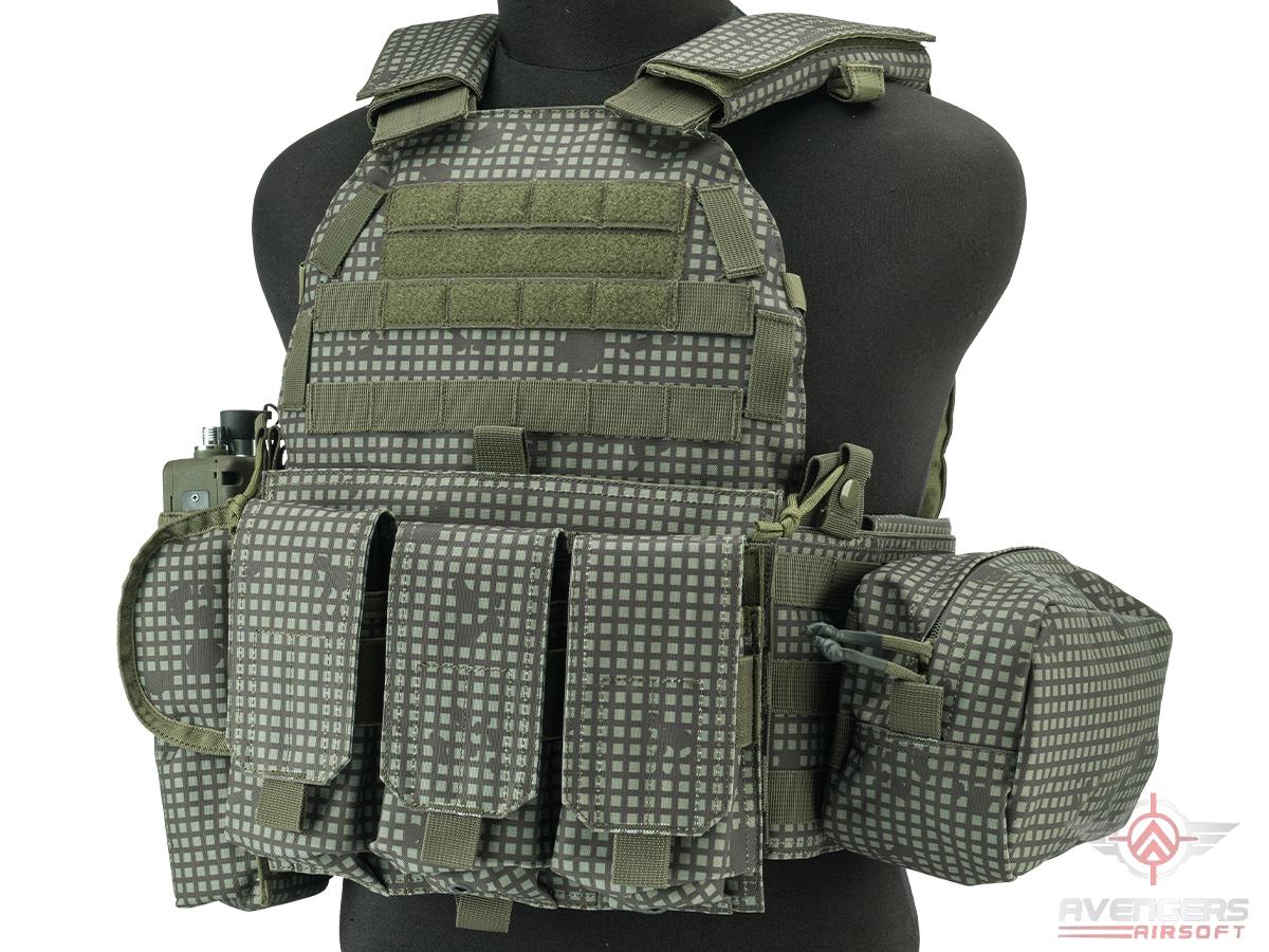 Avengers 6D9T4A Tactical Vest with Magazine and Radio Pouches (Color: Desert Night Camo)