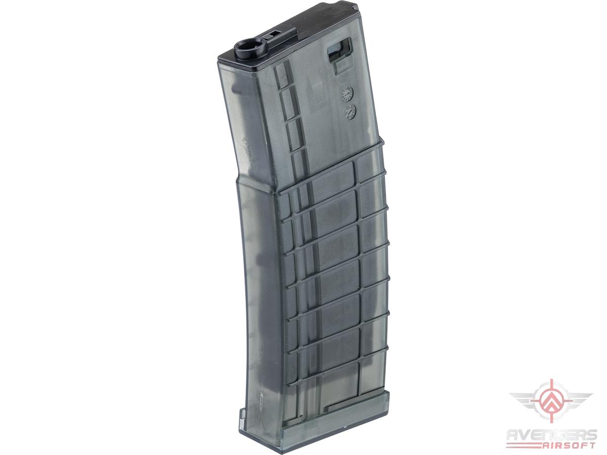 Avengers Ribbed Polymer Magazine for M4/M16 Series Airsoft AEG Rifles (Color: Clear / 150rd Mid-Cap)