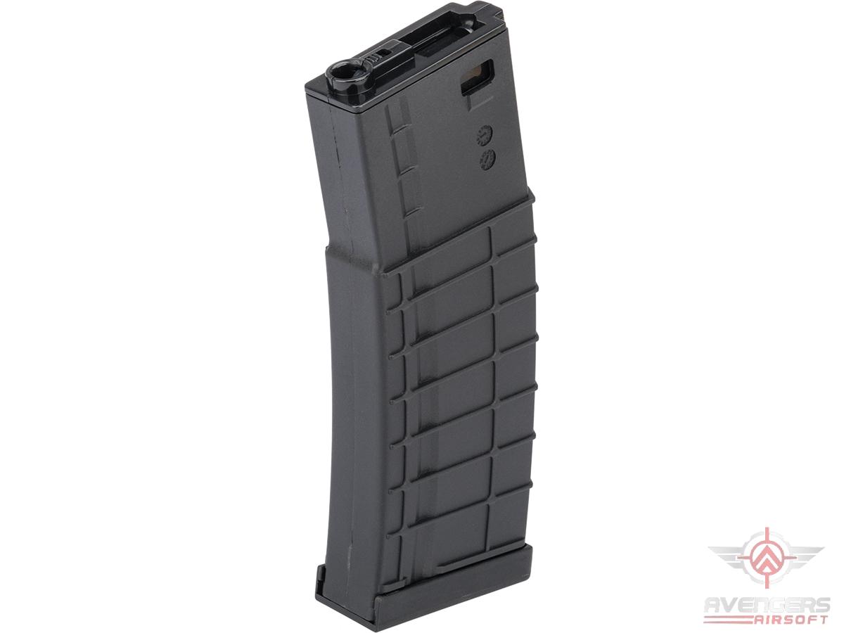 Avengers Ribbed Polymer Magazine for M4/M16 Series Airsoft AEG Rifles (Color: Black / 370rd High-Cap)