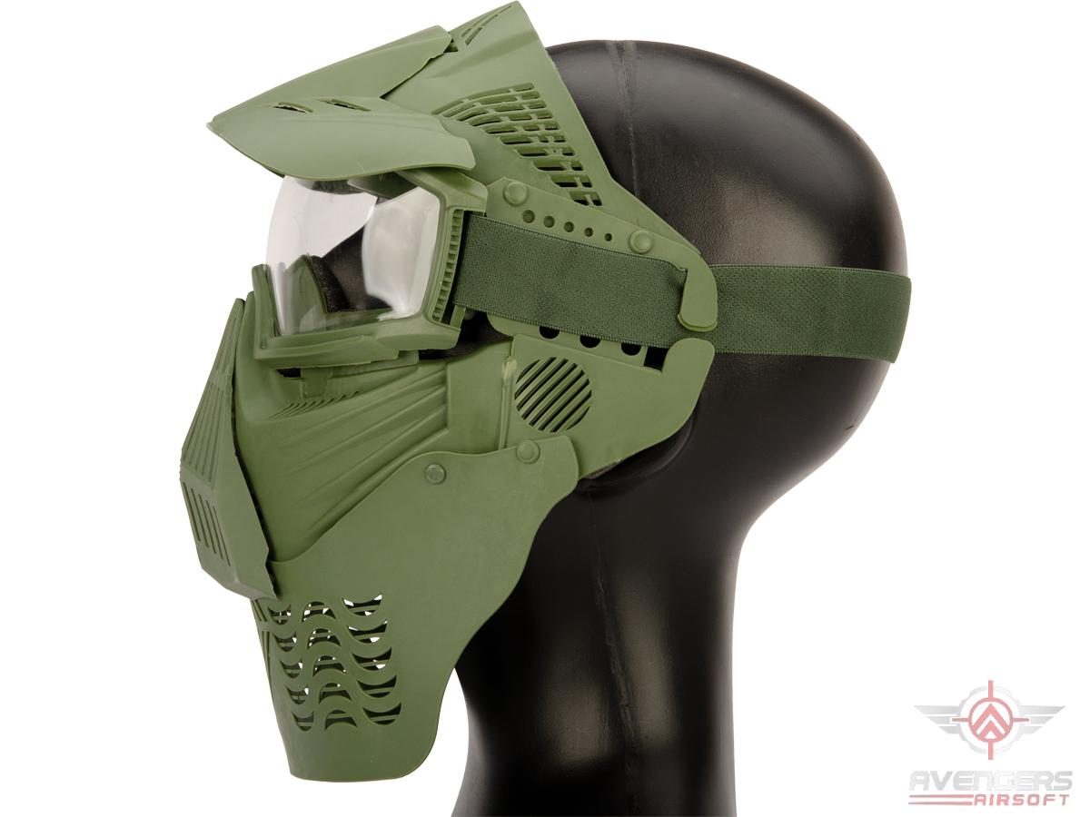 TRIAD Paintball Gun Metallic Green With Helmet Face Mask Guard