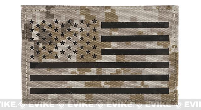 BLACK REFLECTIVE American FLAG Military Embroidered Patch Craft Supply 