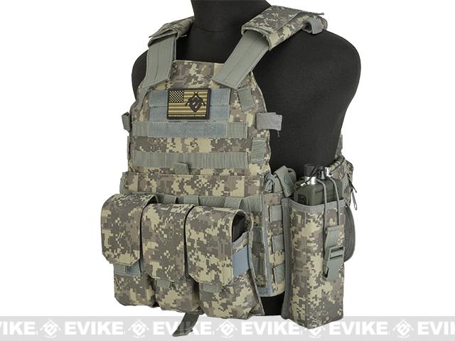 Avengers 6D9T4A Tactical Vest with Magazine and Radio Pouches (Color: ACU)