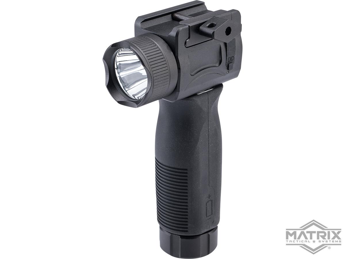 Matrix Rechargeable 2HY04 2000 Lumens Grip Flashlight w/ Green Laser