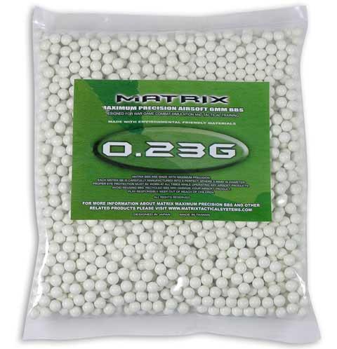 Matrix Match Grade 6mm Airsoft BBs (Color: .23g / 2000 Rounds / White)