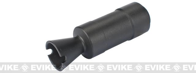 Pre-Order ETA January 2025 Matrix AK Beta / AK74U Type Steel Flashhider for all 24mm Negative Airsoft AEG Barrels (Color: Black)