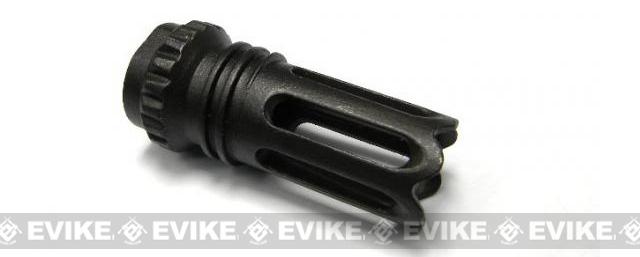 Steel SCAR Type Flashhider for Airsoft AEG (14mm- / Counter-clockwise)