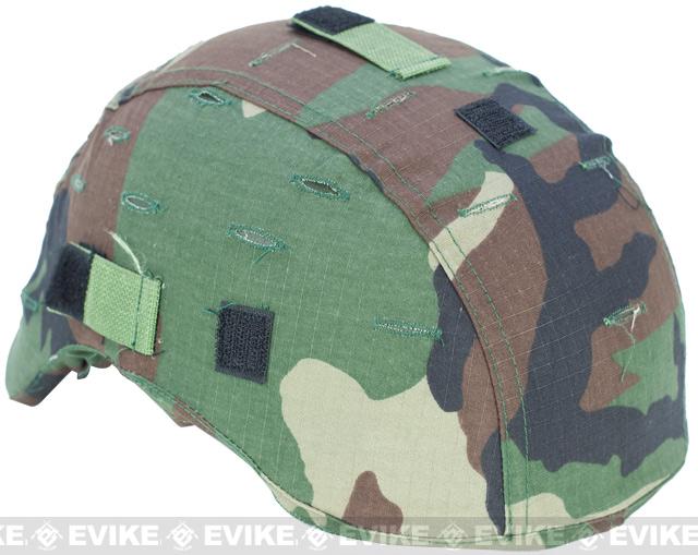 Matrix Military Style Combat Helmet Cover for MICH-2001 Protective Combat Helmet Series (Color: Woodland)