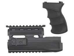 Matrix Desert Storm AK47 Railed Handguard / AK47 Grip Set (Color: Black ...