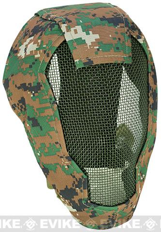 Matrix Iron Face Carbon Steel Striker Gen4 Metal Mesh Full Face Mask (Color: Digital Woodland)