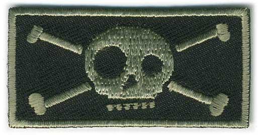 Matrix IFF Tactical Ghost Skull Hook and Loop Patch 50mm x 25mm