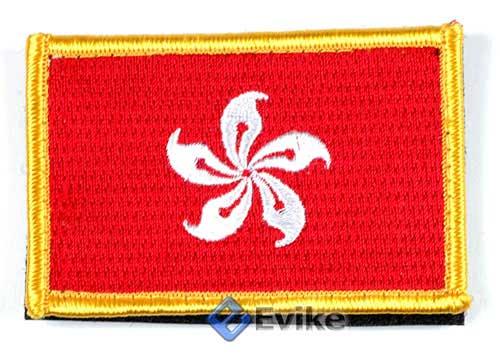 Matrix Country Flag Series Embroidered Morale Patch (Country: Hong Kong)