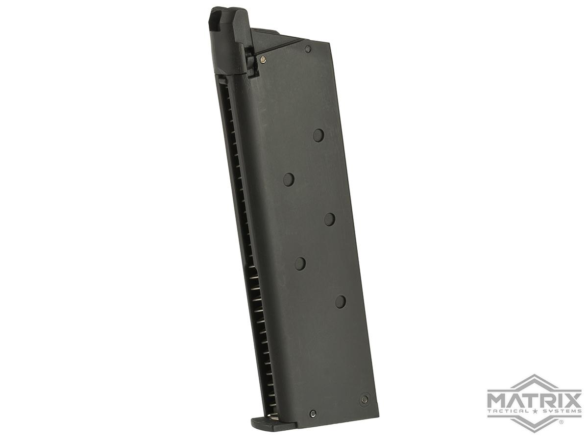 Matrix 25 Round Magazine for Marui-Spec 1911 Gas Blowback Airsoft Pistols (Style: 1911 / Black)