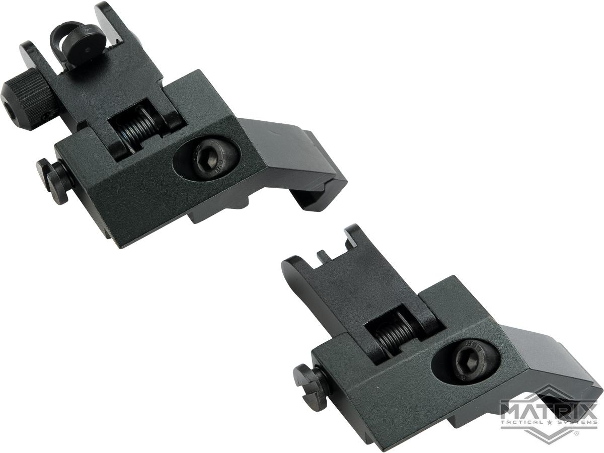 Matrix 45 Degree Flip Up Iron Sights for M4 / M16 / AR15 Rifles ...