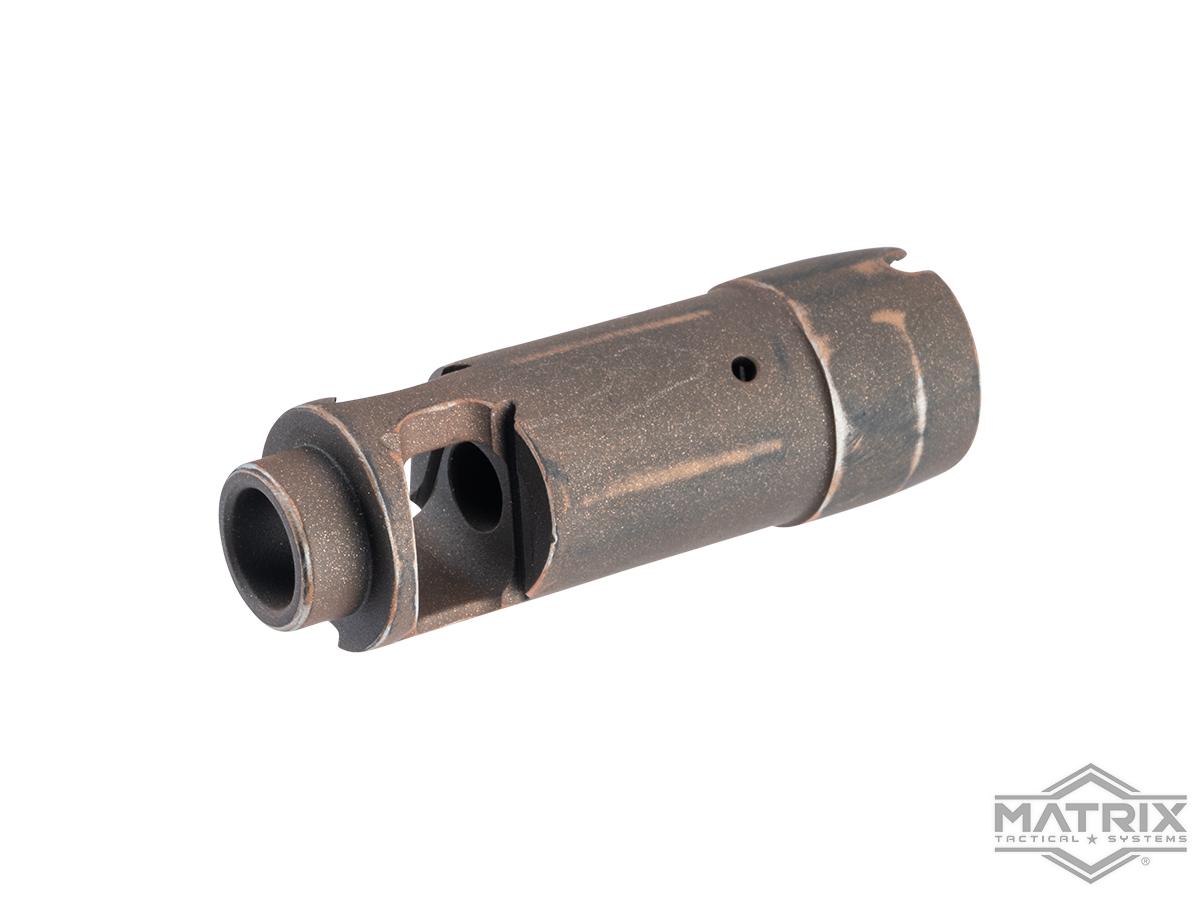 Matrix AK74 Type Steel Airsoft Flash Suppressor (Color: Rustic / 24mm Negative)