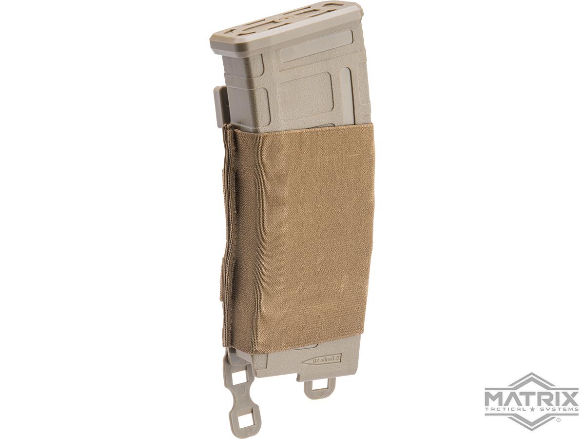 Matrix AR15 Magazine Shaped Shotgun Shell Quick Holder w/ Universal Elastic Magazine Pouch (Color: Coyote Brown / Holder Only)