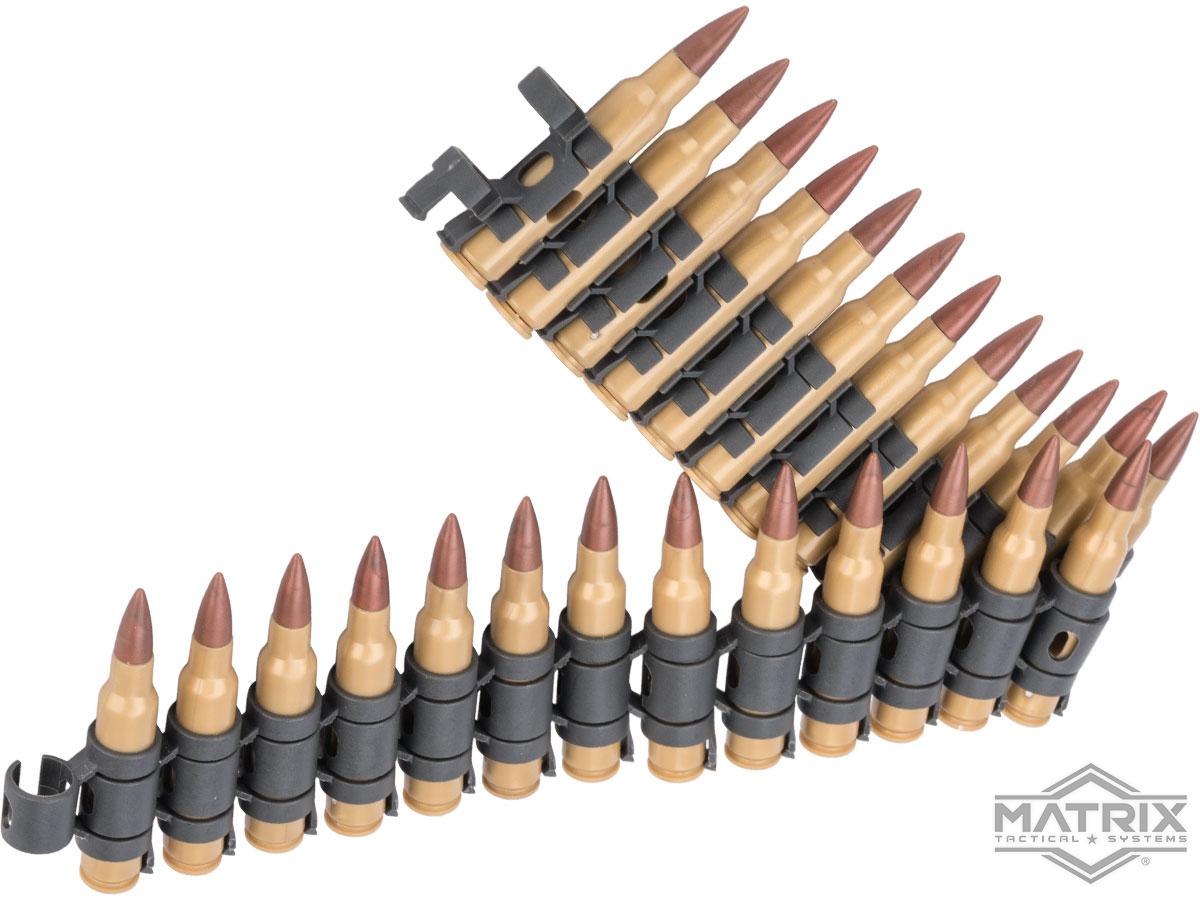 Super Realistic M249 5.56 Cartridge Belt (Fake Dummy Shell Bullets) - set  of 60 - Hero Outdoors