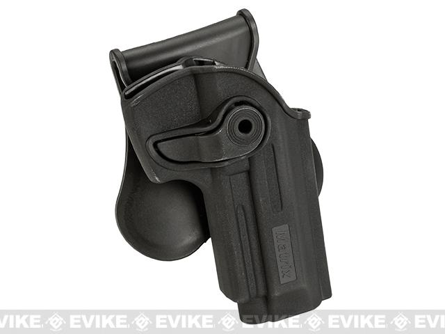Matrix Hardshell Adjustable Holster for M9 Series Airsoft Pistols (Type:  Black / Paddle Attachment)