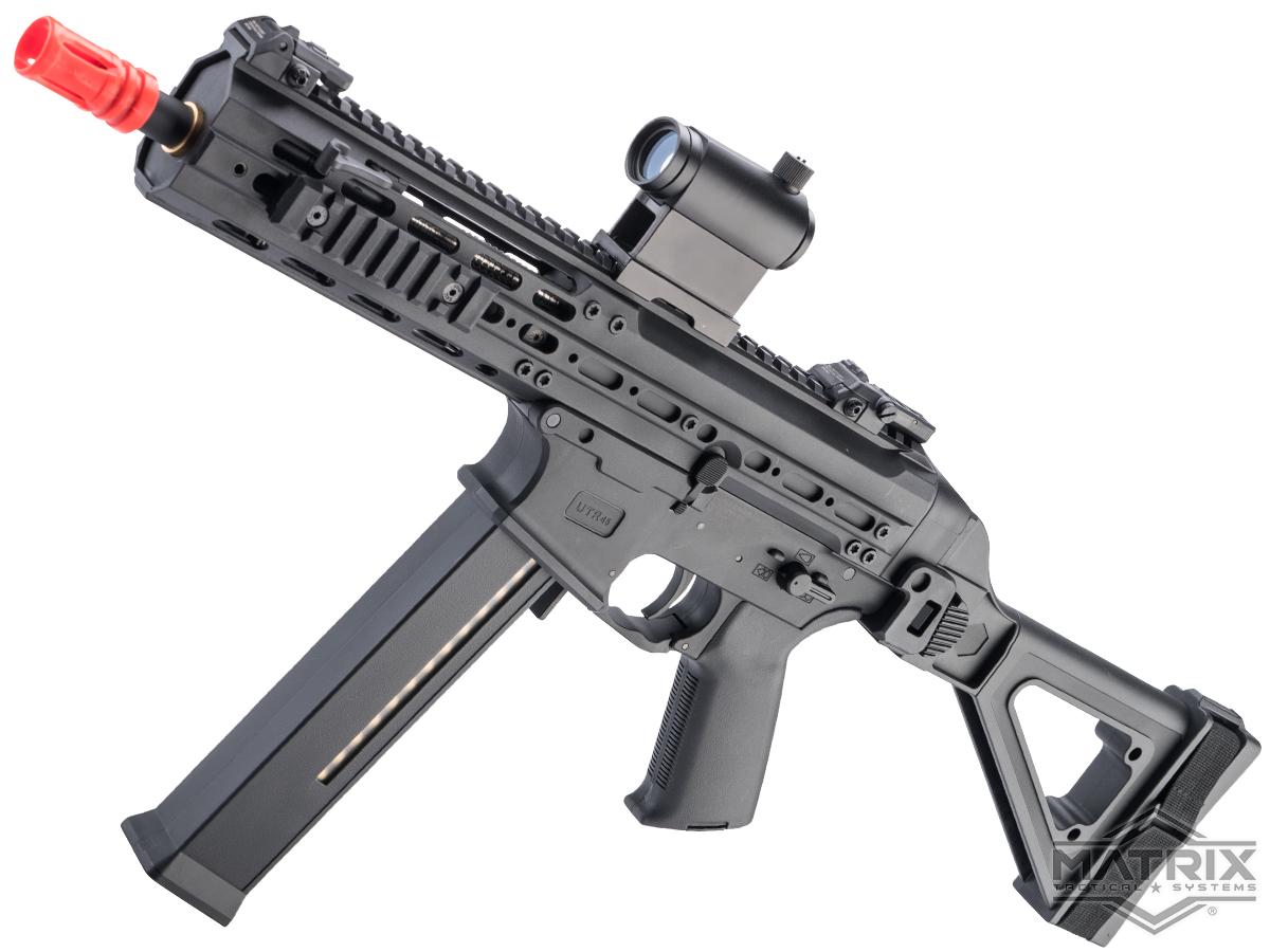 Matrix x Double Eagle UTR45-C Airsoft AEG SMG w/ Modular Handguard and Falcon Gearbox (Model: 400 FPS / Black)