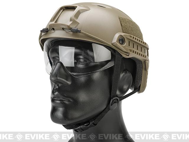 Matrix Basic Base Jump Type Tactical Airsoft Bump Helmet w/ Flip-down ...