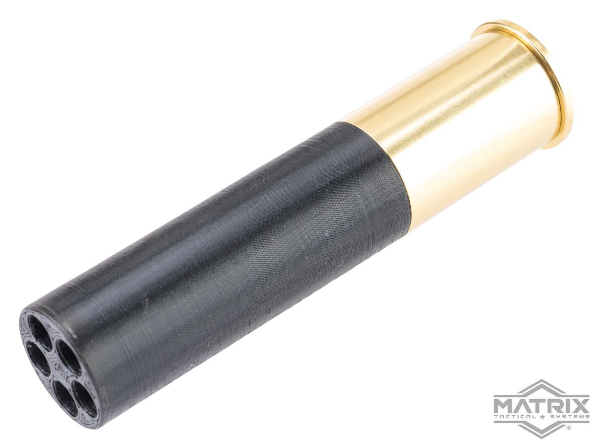 Matrix Spare Shells for Madmax Double Barrel Airsoft Shotgun (Color: 3D-Printed Black-Gold / 45 Rounds)