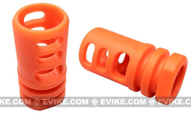 Matrix Shark Type Orange Flashhider for Airsoft AEG Rifles (Thread: 14mm negative)