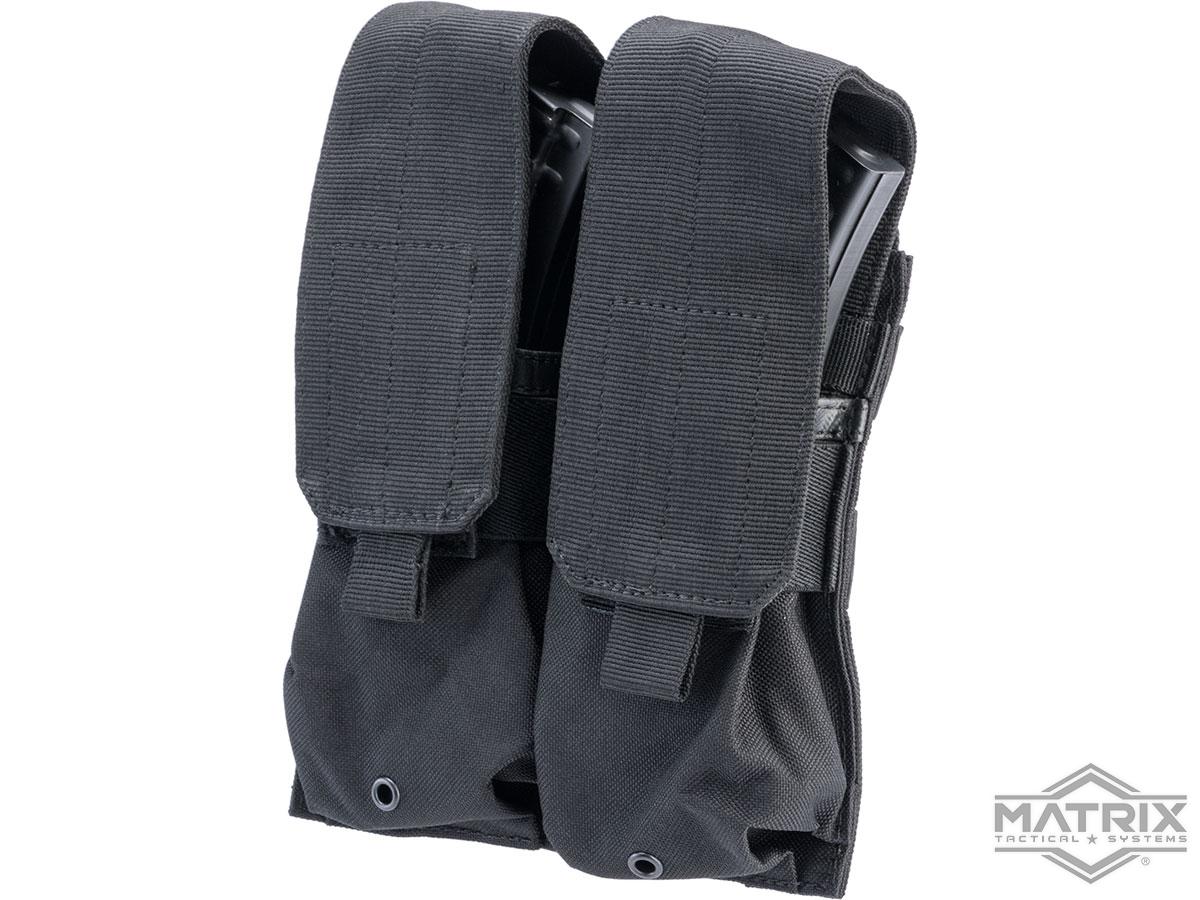 Matrix Modular MOLLE Ready Tactical Double Magazine Pouch (Color: Black)