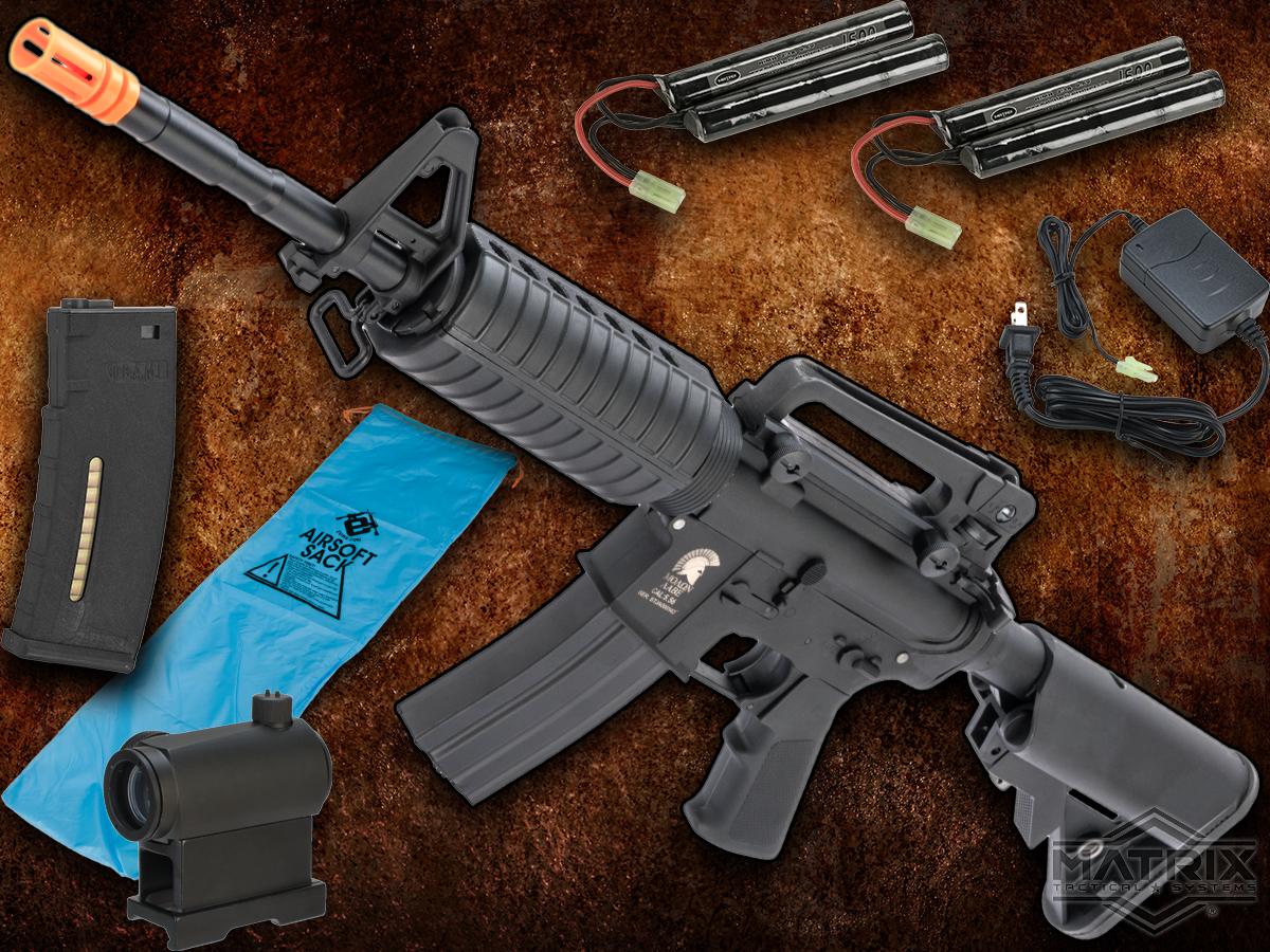 Matrix / S&T Sportsline M4 Airsoft AEG Rifle w/ G3 Micro-Switch Gearbox  (Model: Black M4A1), Airsoft Guns, Airsoft Electric Rifles -   Airsoft Superstore