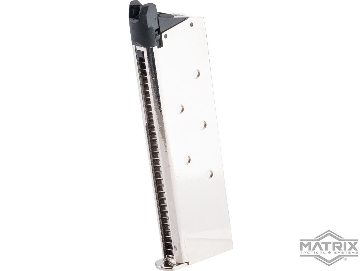 Matrix 24 Round Single Stack Magazine for 1911 Gas Blowback Pistols (Color: Silver / Standard)