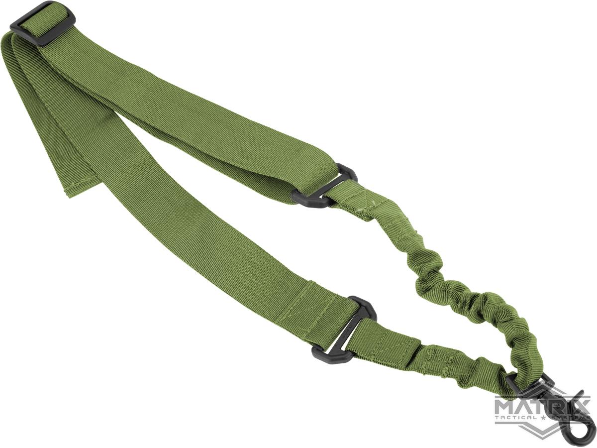 Matrix Tactical One-Point Bungee Sling w/ CQB-R Sling Adapter (Color: OD Green)