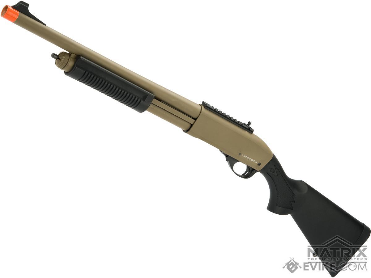 Matrix 3/6 Burst Firing Multi-Shot Gas Powered Airsoft Shotgun (Model: Police / Tan)