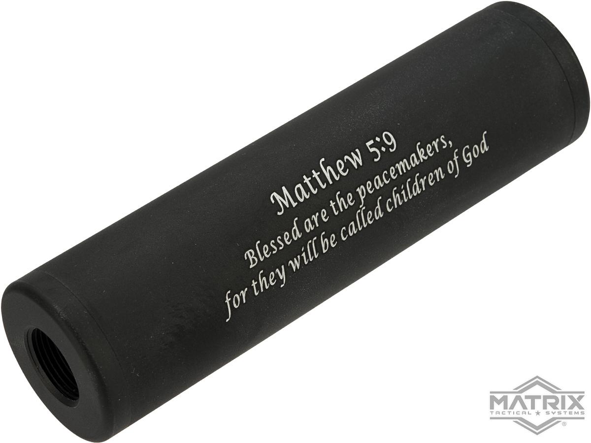 Matrix Airsoft Mock Silencer / Barrel Extension (Model: Matthew 5:9 / 110mm)