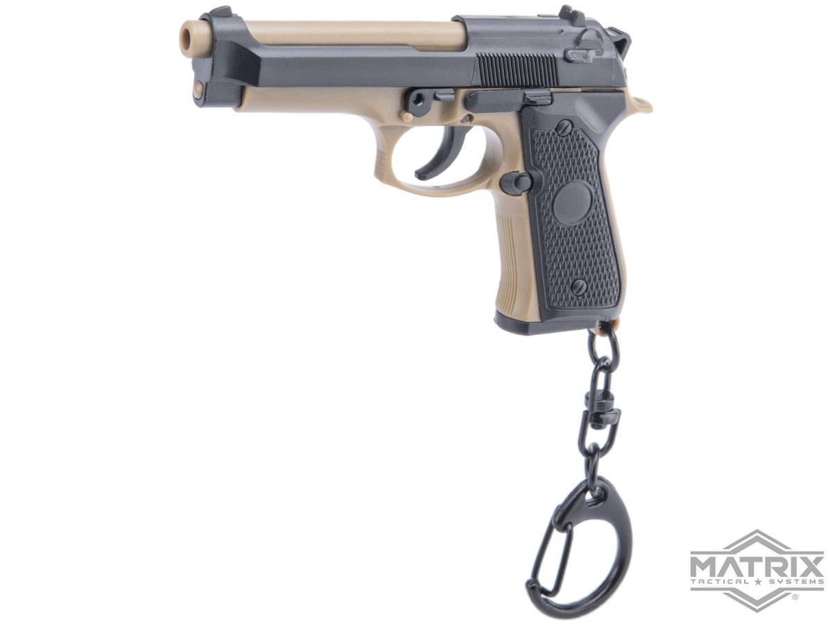 Matrix Dummy Pistol Keychain Charm (Model: M92 / Two-Tone)