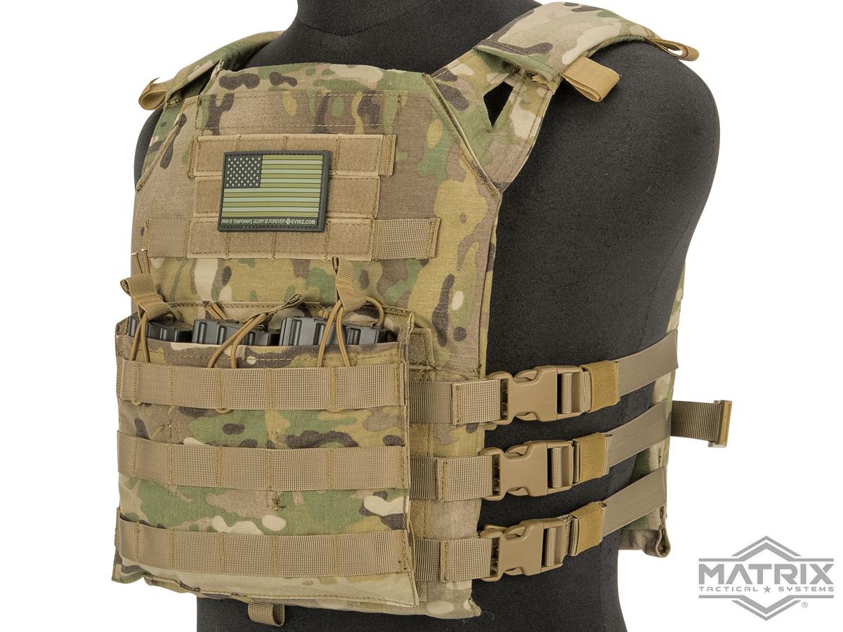 Matrix Level-1 Plate Carrier with Integrated Magazine Pouches (Color: Multicam)