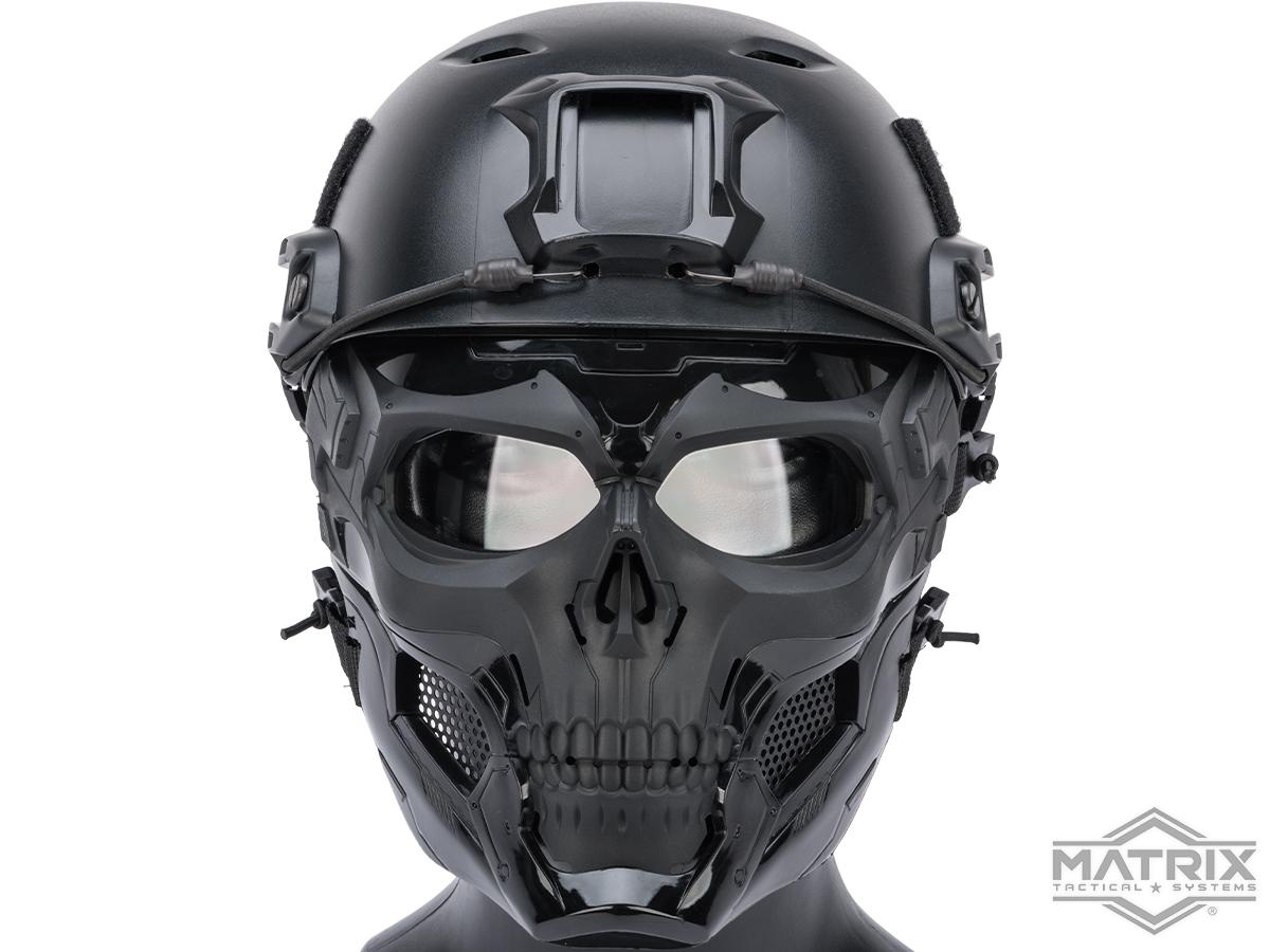 A & N Airsoft Full Face Terminator Skeleton Skull Mask Metal Eye