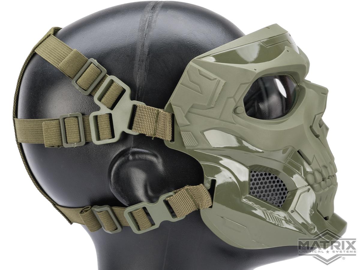 Matrix Skull Messenger Prop Costume Face Mask (Color: OD Green ...