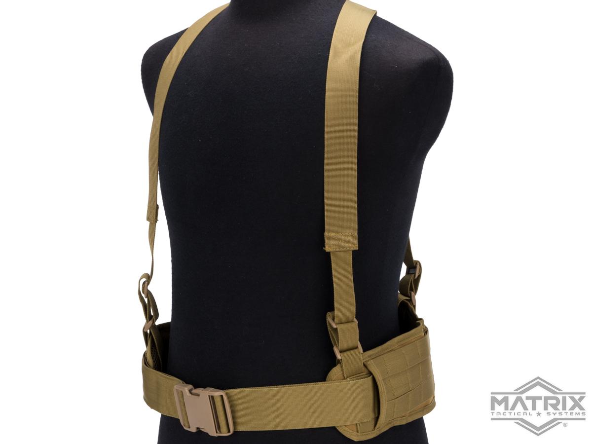 Matrix Battle Belt with Suspenders (Color: Tan), Tactical Gear/Apparel,  Belts -  Airsoft Superstore