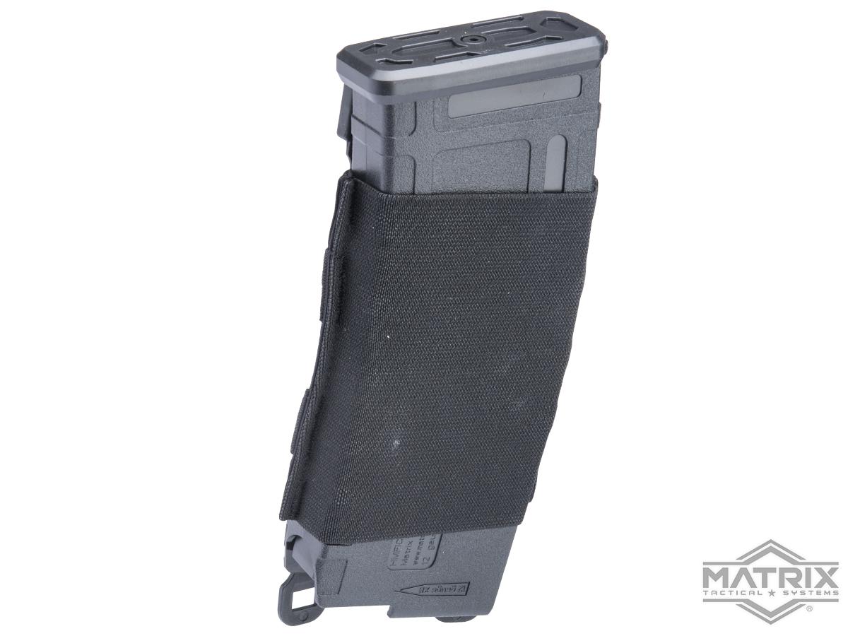 Matrix AR15 Magazine Shaped Shotgun Shell Quick Holder w/ Universal Elastic Magazine Pouch (Color: Black / Holder Only)