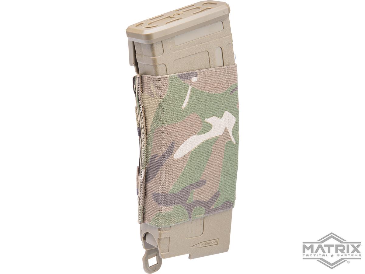 Matrix AR15 Magazine Shaped Shotgun Shell Quick Holder w/ Universal Elastic Magazine Pouch (Color: Desert Camo / Holder Only)