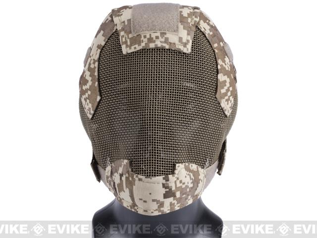 Matrix Striker Helmet Full Face Carbon Steel Mesh Mask (Color: Digital  Desert)