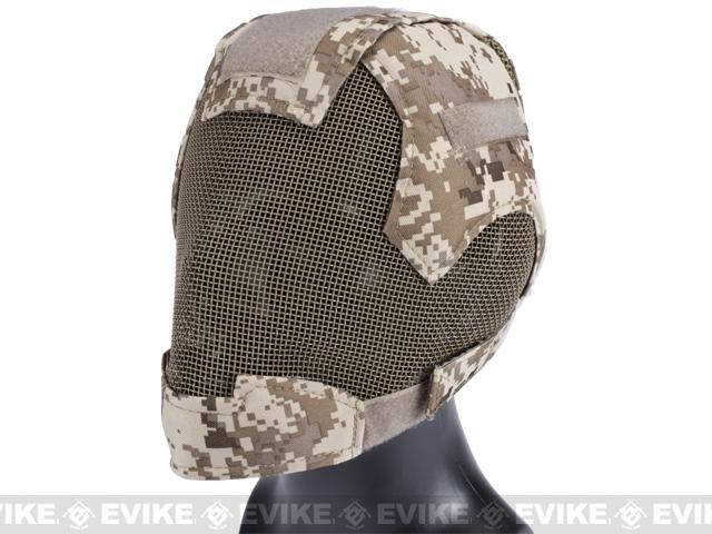 Matrix Striker Helmet Full Face Carbon Steel Mesh Mask (Color: Digital  Desert)