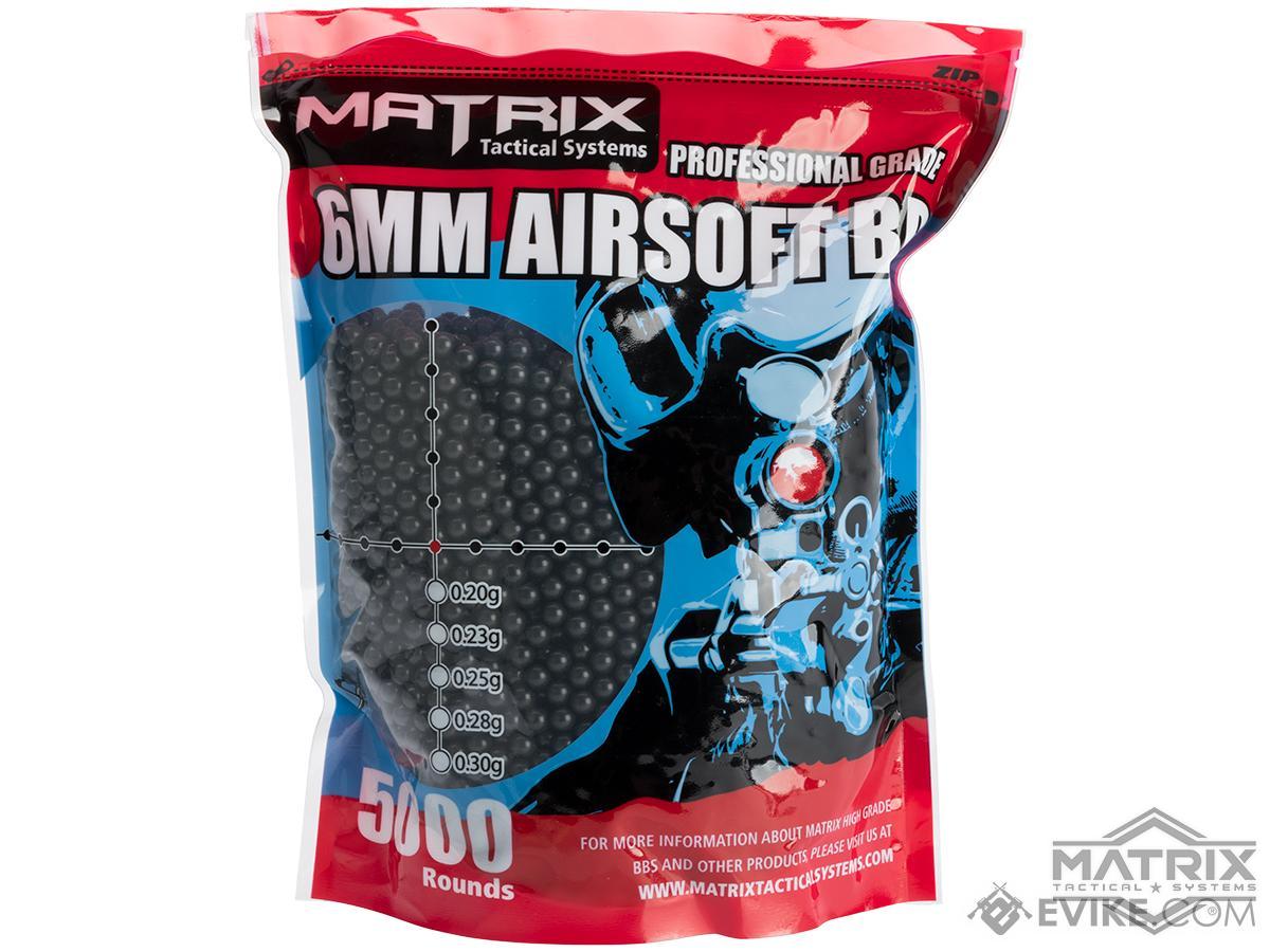 Matrix Match Grade 6mm Airsoft BBs (Color: .20g / 5000 Rounds / Black)