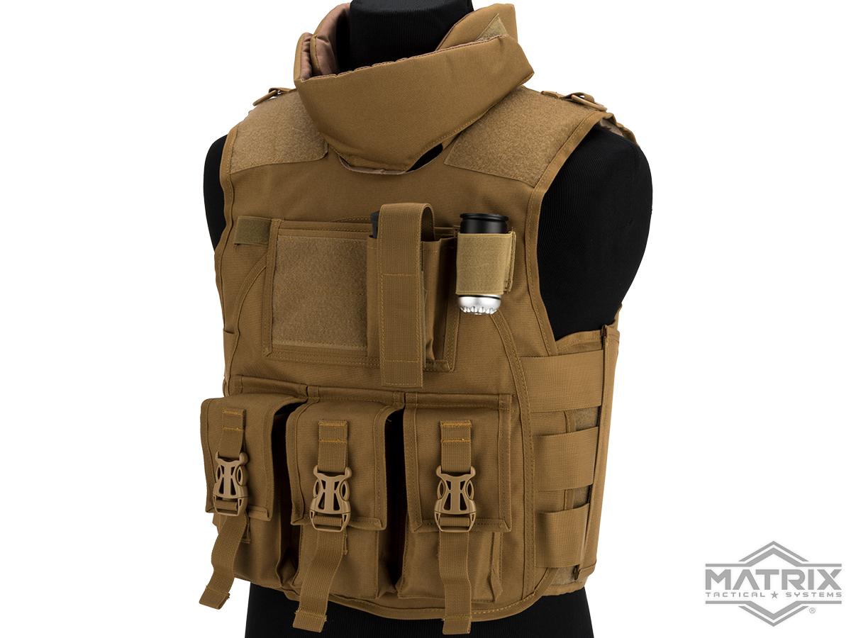 Matrix Full-Coverage Body Armor Suit (Color: Black), Tactical Gear