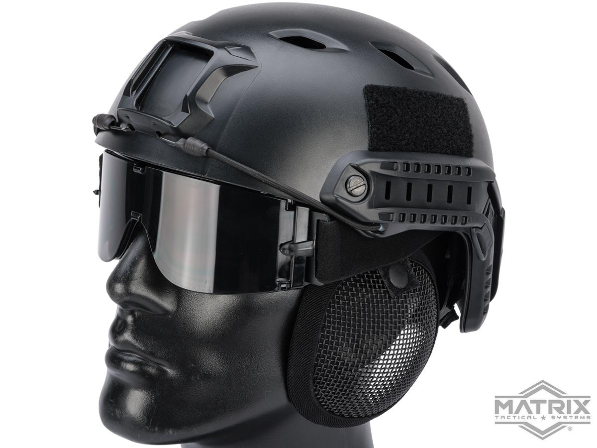 Matrix Carbon Striker Mesh Mask w/ Integrated Mesh Ear Protection (Color:  OD Green) - US Airsoft, Inc.