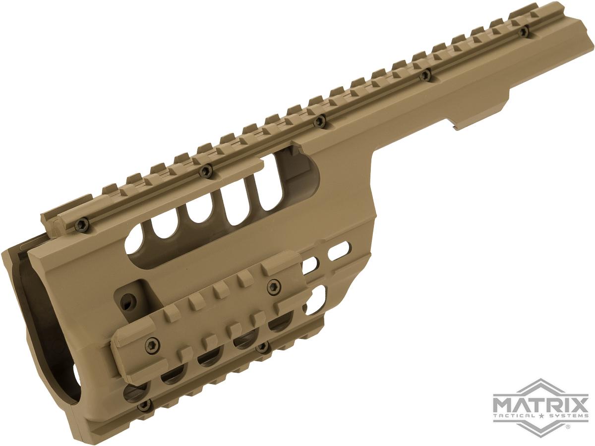 Matrix Polymer Rail Handguard for MP5K Series Airsoft AEG (Color: Tan)