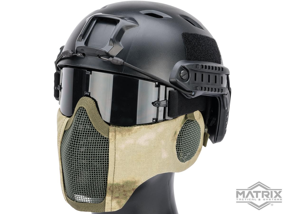 Matrix Carbon Striker Mesh Mask w/ Integrated Mesh Ear Protection (Color: Arid Foliage)